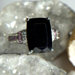 “Magical Mix” Tourmaline, Pink Sapphire & White Zircon Bling Ring! 💎 - SIZE (8)